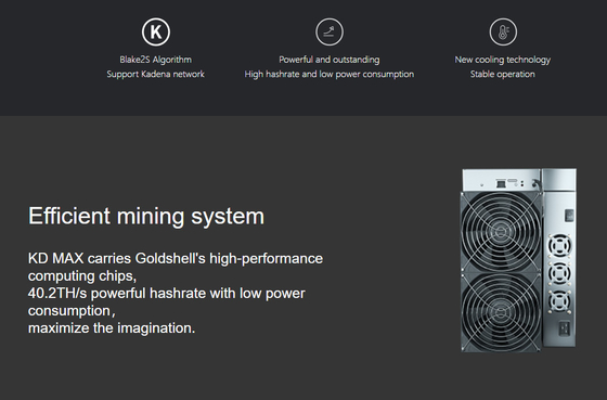 Blake2s KDA Asic Miner Goldshell KD MAX 40.2t Kadena Computer Server