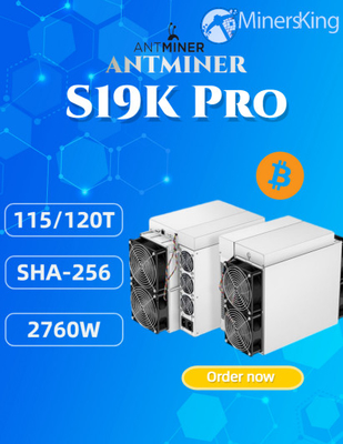 Bitmain S19k Pro BTC Asic Miner 115th/S Mesin Bitcoin Asic