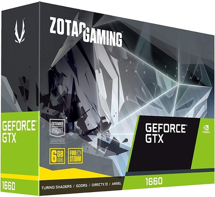 Kartu Grafis Rig Penambangan 192Bit Kartu Grafis ZOTAC Gaming GeForce GTX 1660 6GB GDDR5